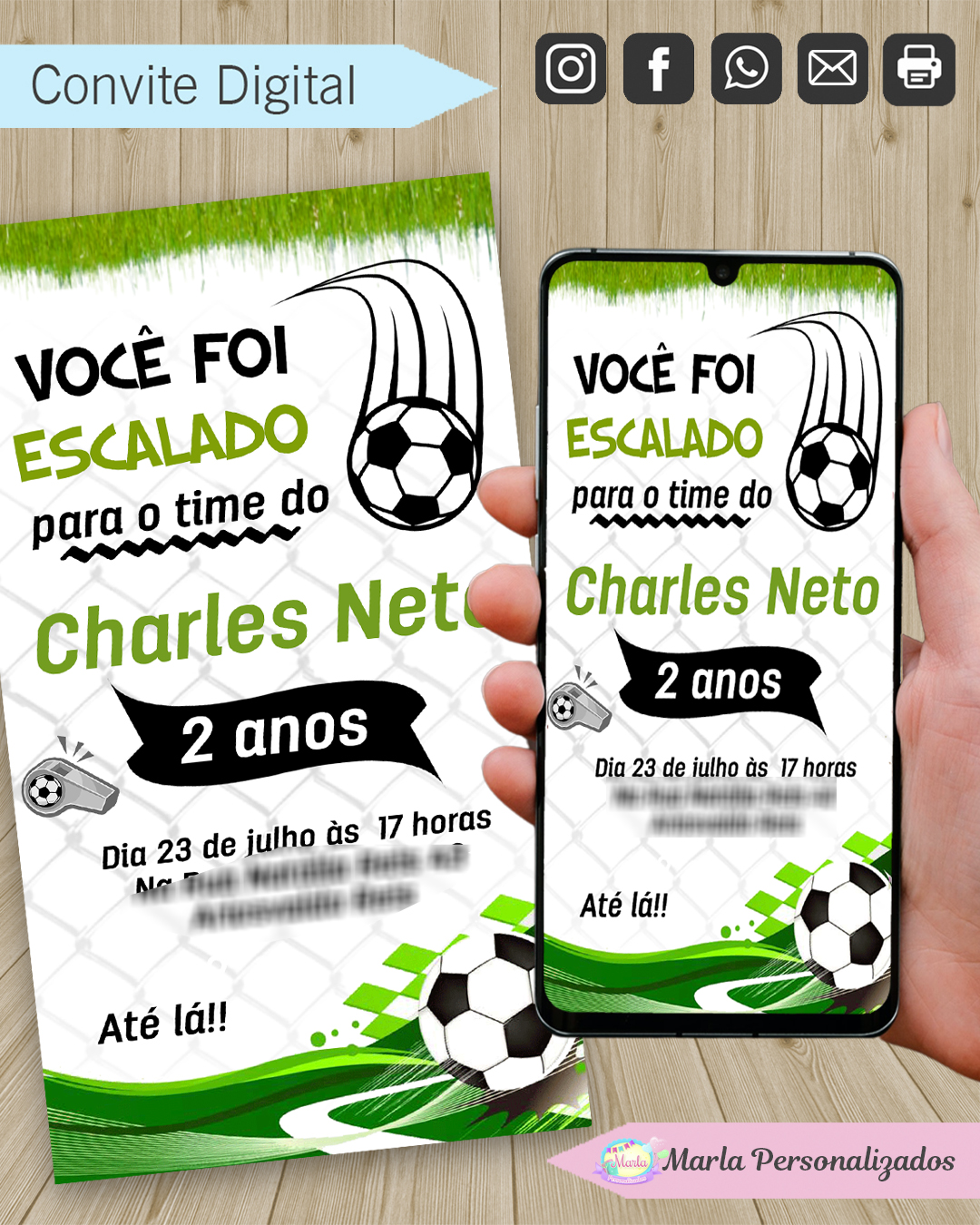 convite digital futebolll