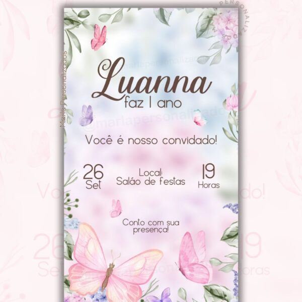 Convite Digital Jardim das Borboletas