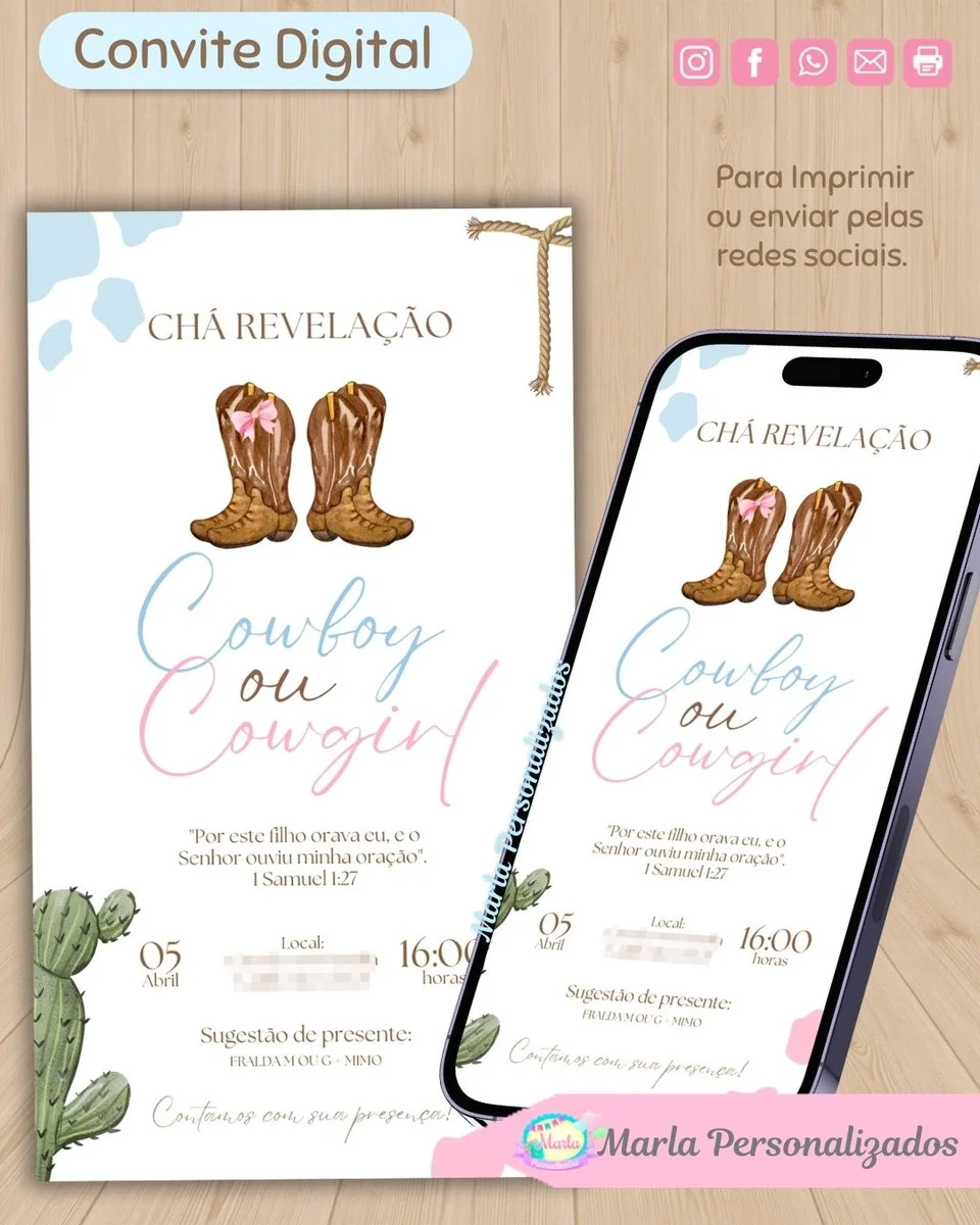 convite-digital-cha-revelacao-country-botinhas-convite-digital-cha-de-revelacao