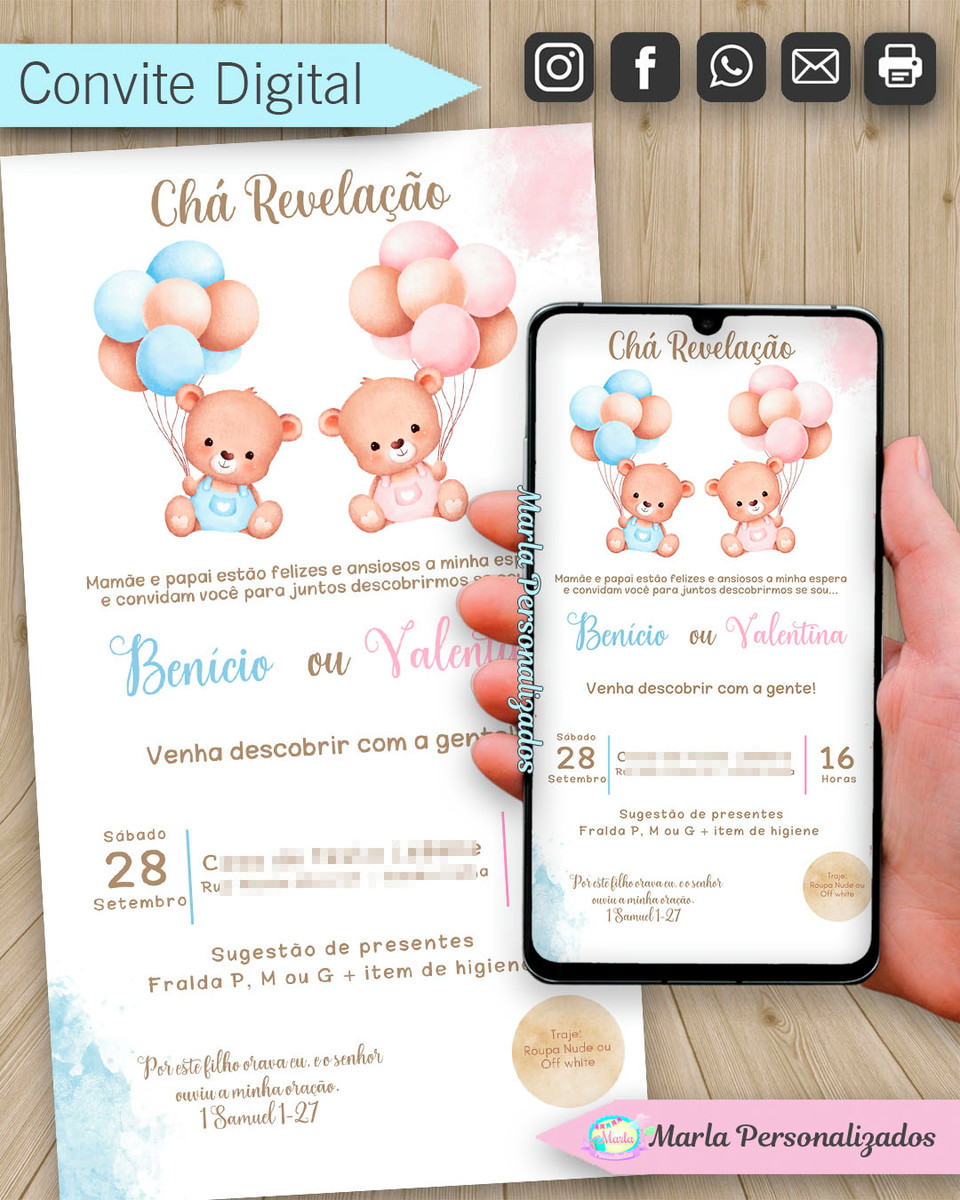 convite-digital-cha-revelacao-ursinhos-azul-e-rosa-convite-digital-cha-de-revelacao-personalizado