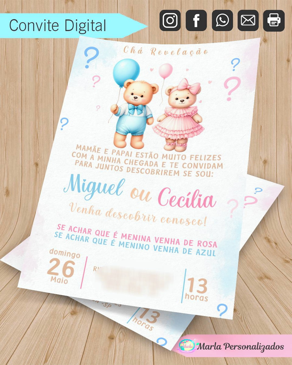 convite-digital-cha-revelacao-ursinhos-azul-e-rosa-convite-digital-cha-de-revelacao-personalizado