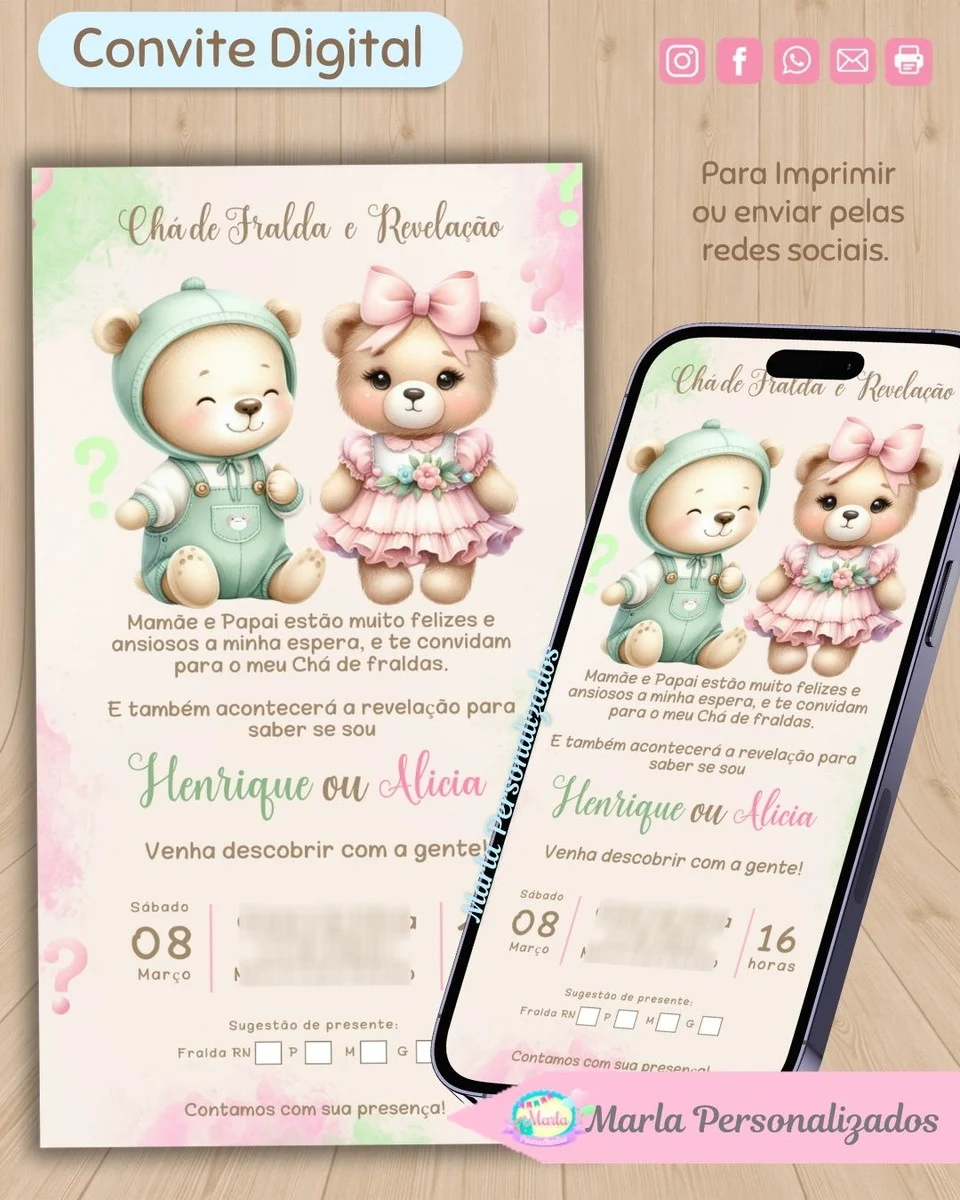 convite-digital-cha-revelacao-ursinhos-rosa-e-verde-cha-de-revelacao-convites